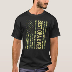 Camiseta Mens Best Opa Ever Us American Flag Avô Fathe