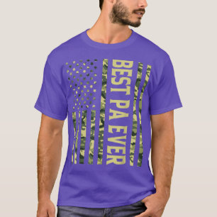 Camiseta Mens Best Pa Ever American Flag Engraçado Avô F