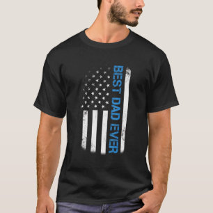 Camiseta Mens Best Pai Ever American Flag Vintage Usa Faes