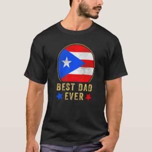 Camiseta Mens Best Pai Ever Porto-Riquenha Country Pue