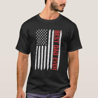 Camiseta Mens Best Pai Nunca Feliz Dia de os pais Dotando A