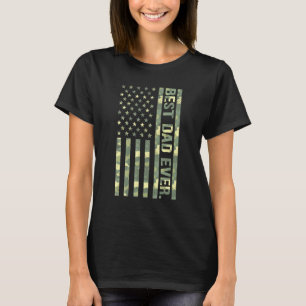 Camiseta Mens Best Pai Nunca Nos Eua Flag Camo Padres D