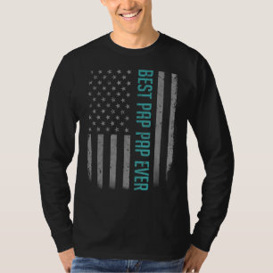 Camiseta Mens Best Pap Pap Ever American Flag For Padre'