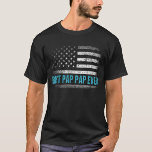 Camiseta Mens Best Pap Por Todos Os Pais De Bandeiras Ameri
