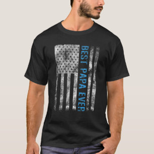 Camiseta Mens Best Papa Ever American Flag USA Flag Engraça