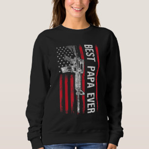 Camiseta Mens Best Papa Ever Pai Gun Rights Ar-15 American