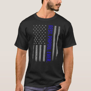 Camiseta Mens Best Papou Alguma Vez Nos Eua Bandeira Americ