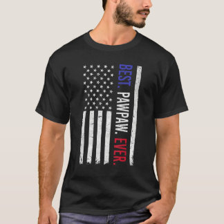 Camiseta Mens Best Pawpaw Ever American Flag Pawpaw  For Fa