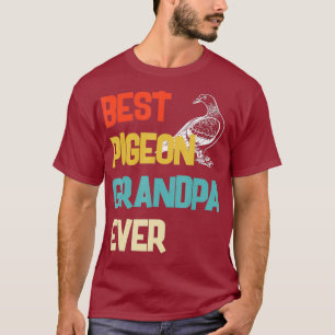 Camiseta Mens Best Pigeon Grandpa Ever Retro Pigeon Dad