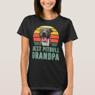 Camiseta Mens Best Pitbull Vovô Engraçado Cachorro Engraçad