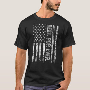 Camiseta Mens Best Pop alguma vez Vintage American Flag Pad