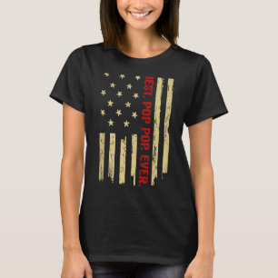 Camiseta Mens Best Pop Pop Nunca - Bandeira Americana Orgul
