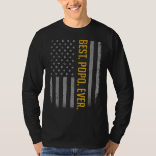 Camiseta Mens Best Popo Alguma Vez Nos Eua Bandeira America