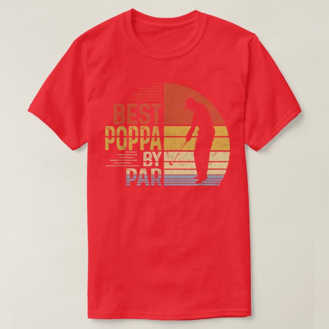Camiseta Mens Best Poppa Por Dia de os pais De Par Gift Gol (Frente do Design)