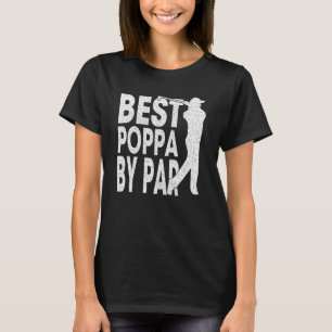 Camiseta Mens Best Poppa Por Par Vintage Pro Golfer Padre