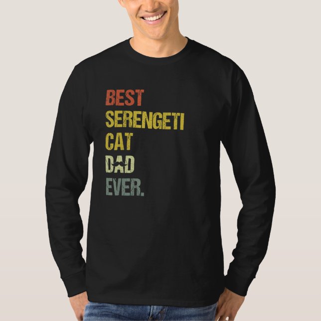 Camiseta Mens Best Serengeti Cat Dad  Cat (Frente)