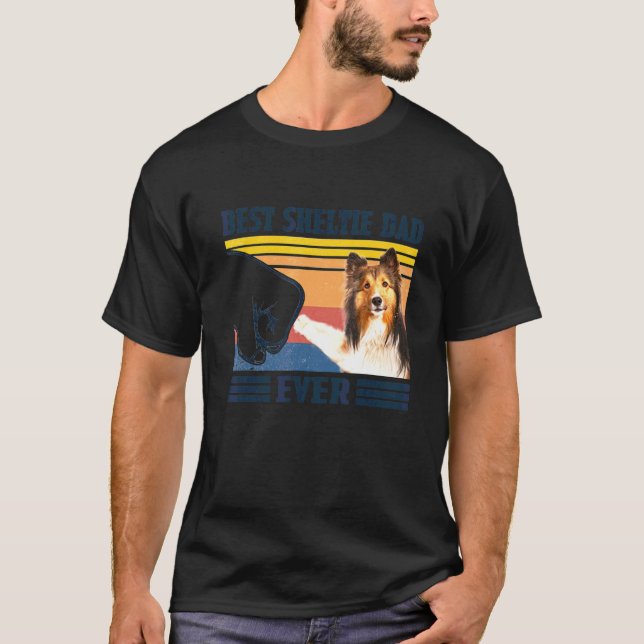 Camiseta Mens Best Shetland Sheepdog ShelPai Nunca Cachorro (Frente)