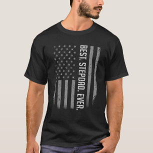 Camiseta Mens Best Stepdad Ever American Flag For Padre'