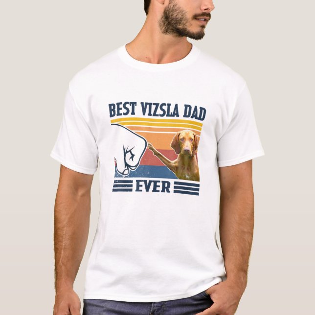 Camiseta Mens Best Vizsla Dad Ever Funny Dog Lover Father's (Frente)