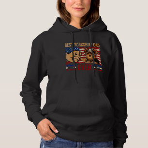 Camiseta Mens Best Yorkshire Pai Ever American Flag Dog Ow