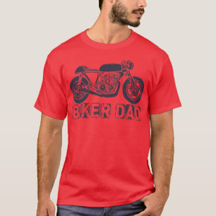 Camiseta Mens Biker Padre Biking Funny Motorcycle Rider Da