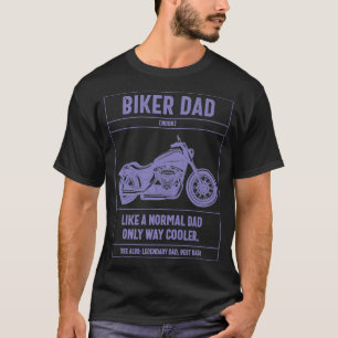 Camiseta Mens Biker Pai Como Um Pai Normal Apenas Muito Mai