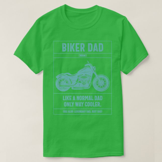 Camiseta Mens Biker Pai Como Um Pai Normal Apenas Muito Mai (Frente do Design)