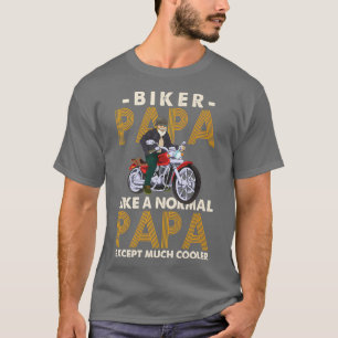 Camiseta Mens Biker Papa Pai de motociclismo Engraçado Pai