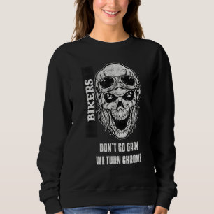 Camiseta Mens Bikers não vão Cinzas nós viramos Chrome Bike