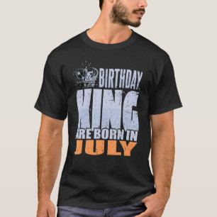Camiseta Mens Birthday King Are Born In July Birthday