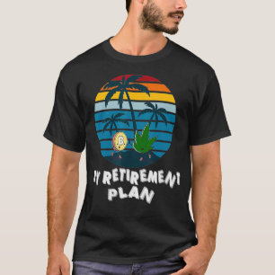 Camiseta Mens Bitmoney e Weed Meu Plano De Reforma Engraçad