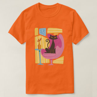 Camiseta Men's Black Cat Abstract