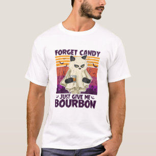 Camiseta Mens Black Cat Esquece O Docinho Me Dê Bourbon H