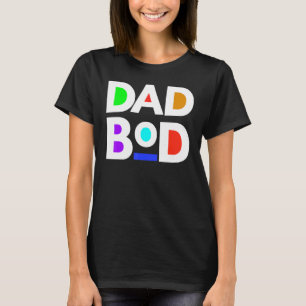 Camiseta Mens Black Pai Bod Fathers Workout Exercício De Aj
