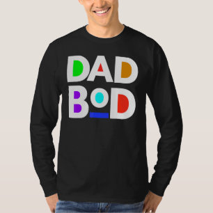Camiseta Mens Black Pai Bod Fathers Workout Exercício De Aj