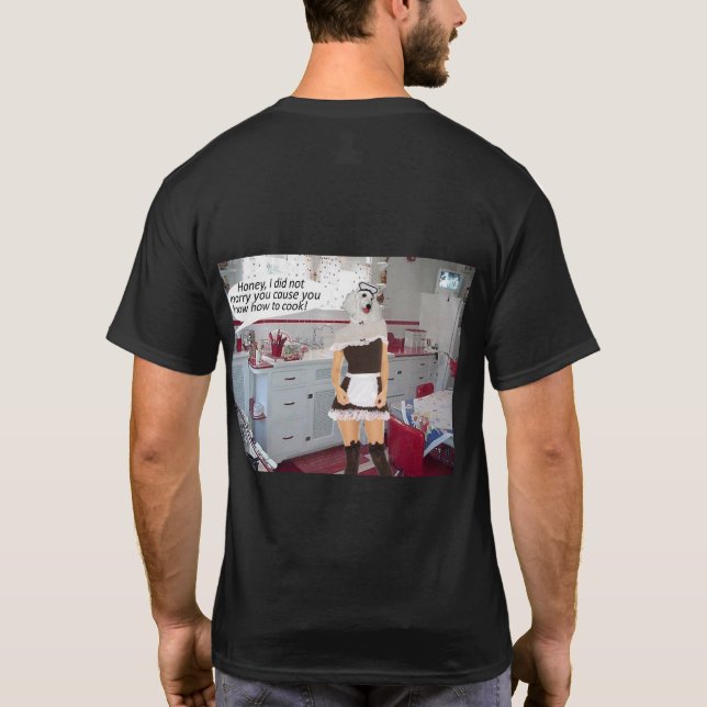 Camiseta mens black tee, feliz aniversário (Verso)