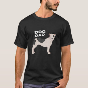 Camiseta Mens Black & White American Pit Bull Terrier Dog D