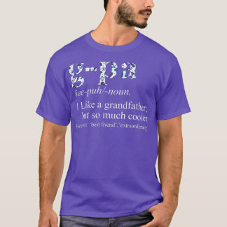 Camiseta Mens Blue Tie Die Legal Pa Como um Avô
