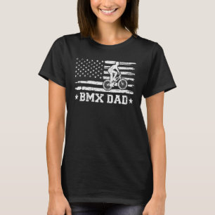 Camiseta Mens Bmx Pai Usa Flag Vintage Cycling Bmx Rider Fa