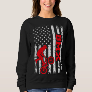 Camiseta Mens Bmx Rider Vintage American Flag Bmx Padre
