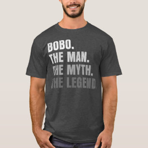 Camiseta Mens Bobo O Homem O Mito O Vovô Da Lenda