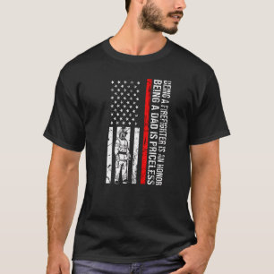 Camiseta Mens Bombeiro É Pai Honesto É Impressionante