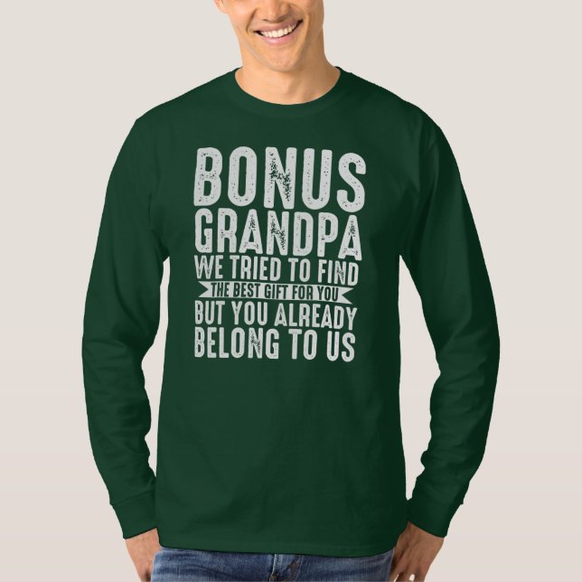 Camiseta Mens bonus grandpa we tried to find bonus grandad (Frente)