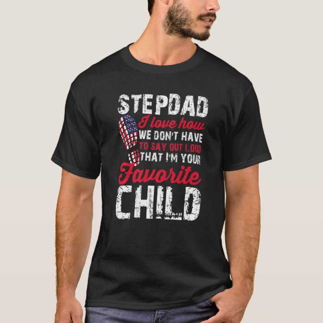 Camiseta Mens Bonus Pai I Love Nós não temos bandeira ameri (Frente)