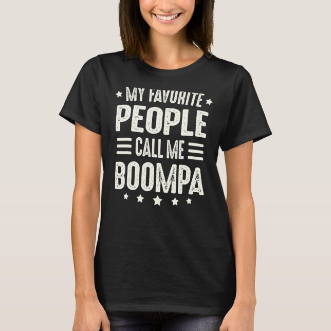 Camiseta Mens Boompa De Avós Para Chamada De Vovô (Frente)