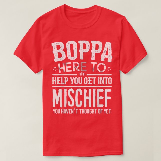 Camiseta Mens Boppa Tee de netos Engraçado Avô (Frente do Design)