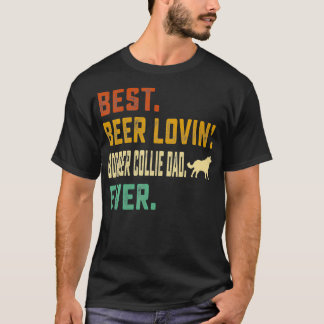 Camiseta Mens Border Collie Lover  Best Beer Loving Border 