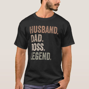 Camiseta Mens Boss Funny Husband Legend Vintage Padre