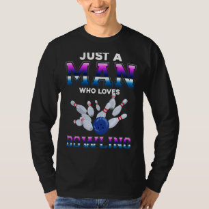 Camiseta Mens Bowler Men Boliche Esporte Bola de boliche Pi