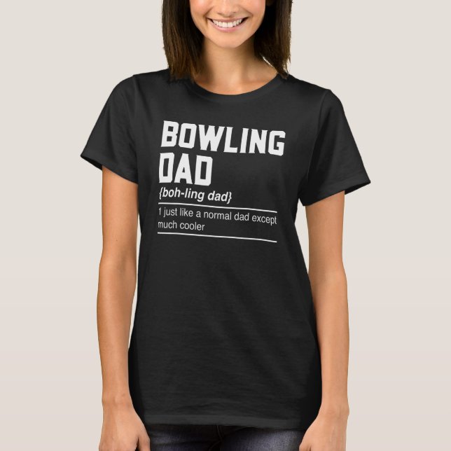 Camiseta Mens Bowling Dad Noun   Bowling  Daddy Bowler (Frente)